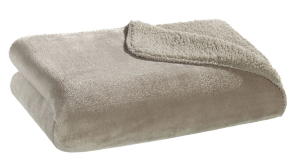 Schaffelldecke SEBASTIAN taupe in taupe aus Polyester
