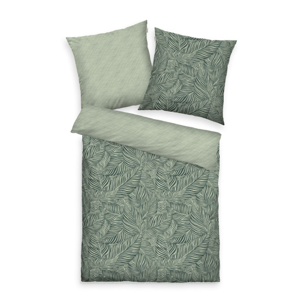 Bettwäsche TOM TAILOR Satin in grün aus Baumwolle