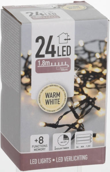 Lichterkette LED in schwarz aus Kunststoff