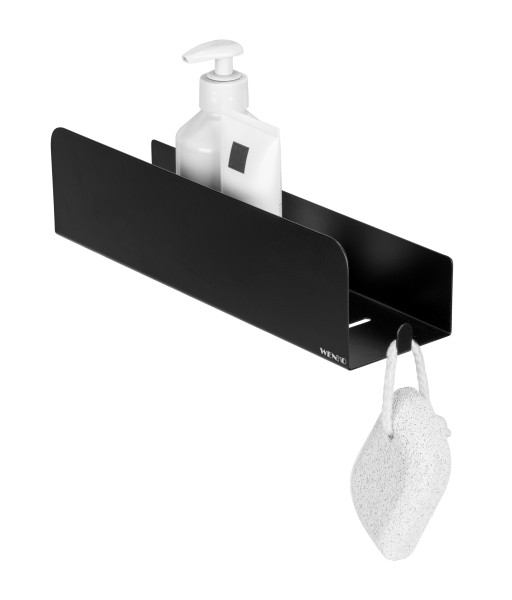 Wandablage LIZAN schwarz in schwarz aus Edelstahl