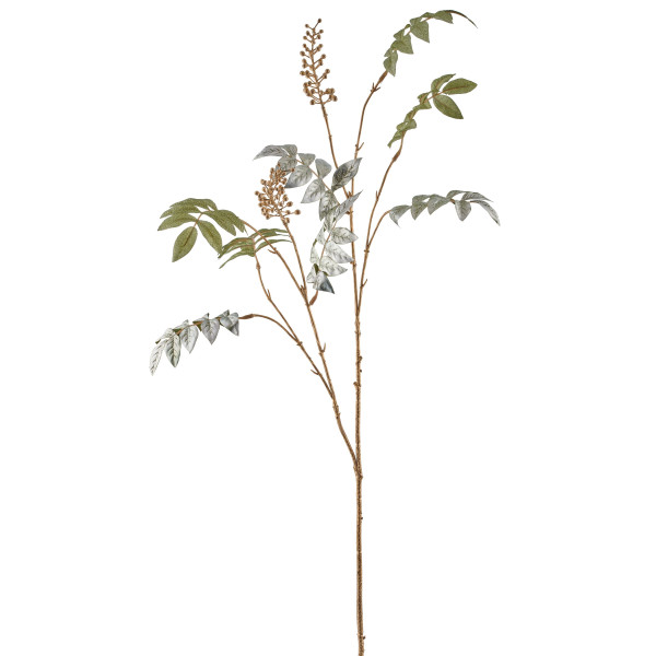 Kunstpflanze Ebereschenzweig in grün aus Kunststoff