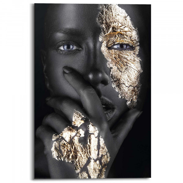 Bild WOMAN GOLD HAND in mehrfarbig