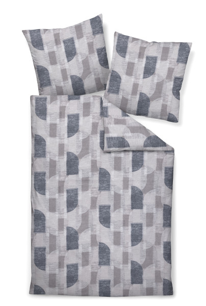 Bettwäsche CHINCHILLA S in grau aus Baumwolle