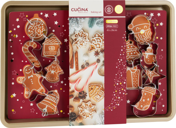 Back-Set in goldfarben aus Stahl