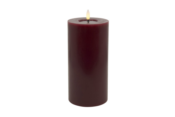 Stumpenkerze LED BASIC in Berry aus Wachs