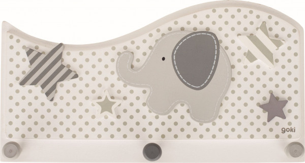 Garderobe ELEFANT UND STERN in weiß aus Holz