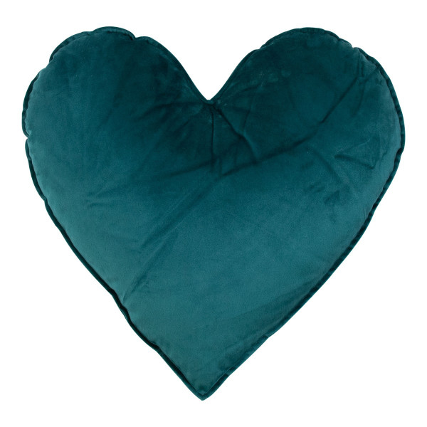 Kissen HEART in petrol aus Polyester
