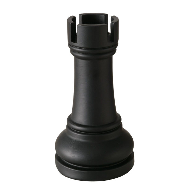 Dekofigur CHESS in schwarz aus Kunstharz