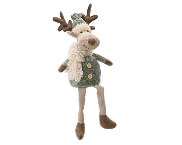 Hirsch in beige aus Polyester