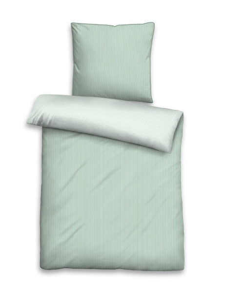 Bettwäsche SATIN salbei in Salbei aus Baumwolle