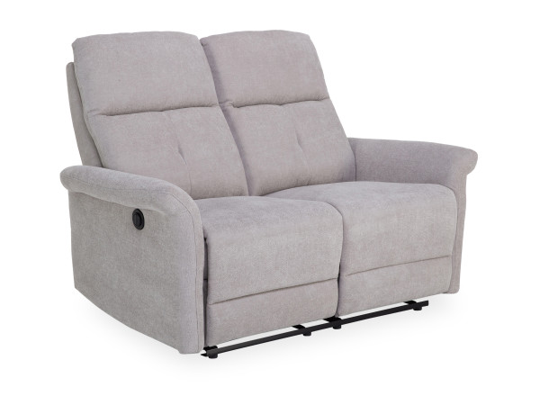 Sofa 2 Sitzer HARPER HEPOLA in hellgrau aus Stoff