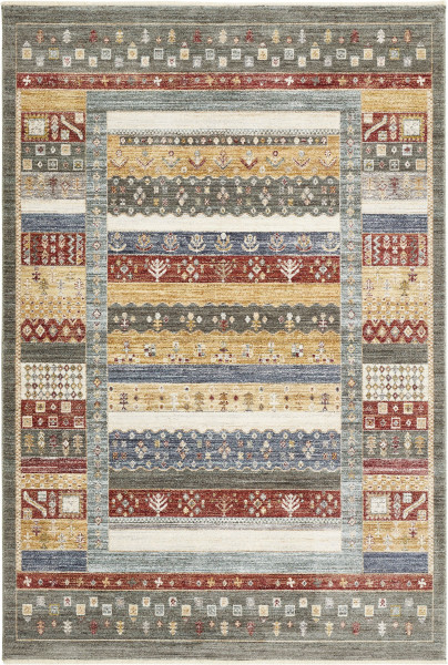 Webteppich NOMAD in grün aus Polyester