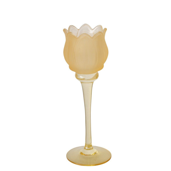 Teelichthalter TULLY gelb in gelb aus Glas