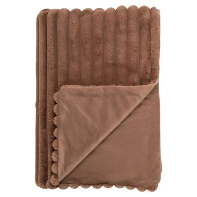 Plaid MONTREAL in taupe aus Polyester