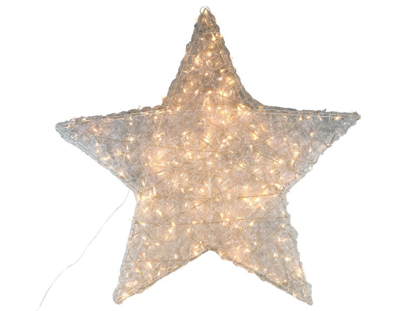 Leuchtobjekt LED STAR FLASH in transparent aus Kunststoff