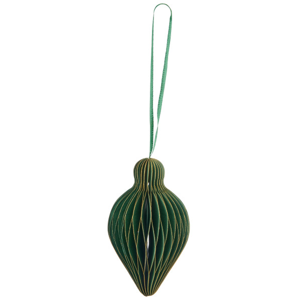 Christbaumschmuck Hänger ORNAMENT in dunkelgrün aus Papier
