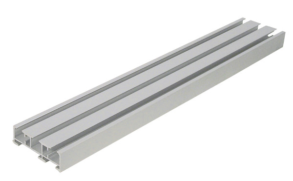 Vorhangschiene 3-läufig weiß in weiß aus Aluminium