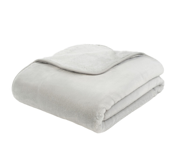 Decke PREMIUM silber in silberfarben aus Polyester