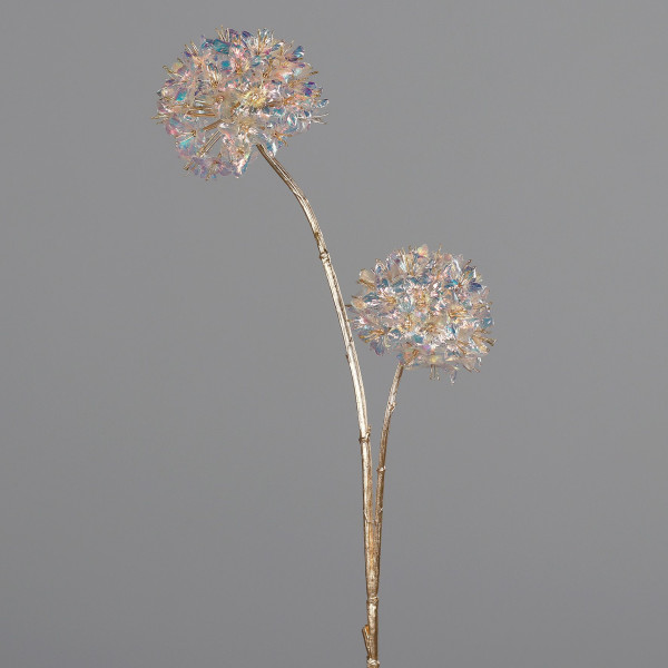 Kunstpflanze Allium in goldfarben aus Kunststoff