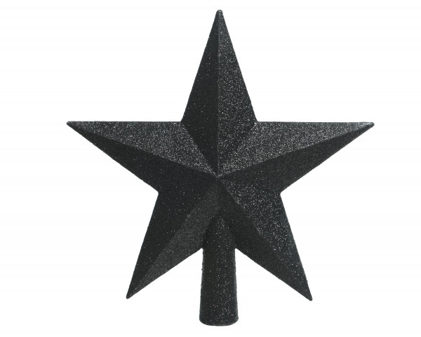 Baumspitze STAR schwarz in schwarz aus Kunststoff
