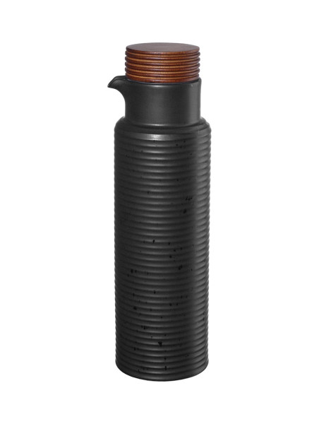 Essig-/Ölflasche KITCHEN\\\'ART in schwarz aus Porzellan