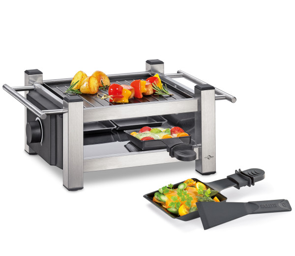 Raclette KÜCHENPROFI TASTE4 in schwarz aus Edelstahl