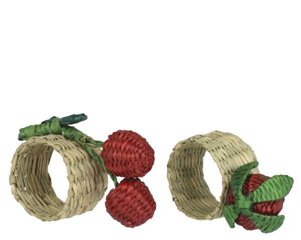 Serviettenring CHERRY in rot aus Seegras