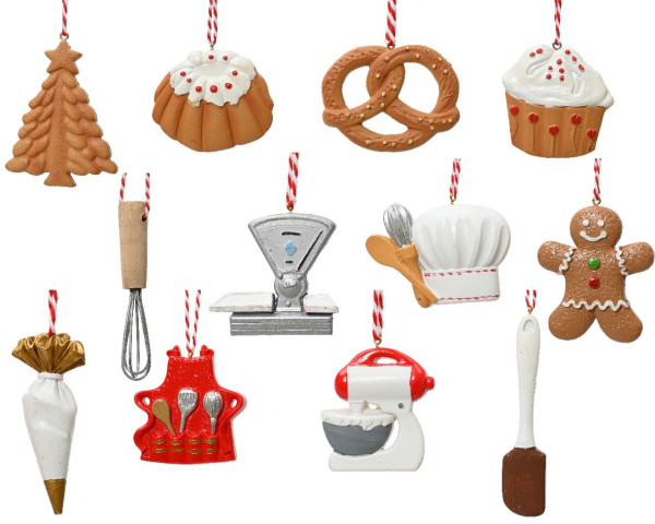Christbaumschmuck Hänger KITCHEN in mehrfarbig aus Polyresin