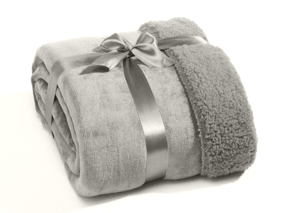 Schaffelldecke UNI in grau aus Polyester