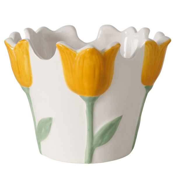 Übertopf LISETTE in mehrfarbig aus Steingut