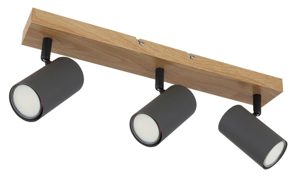 Wand-/Deckenspot ROBBY in HOLZOPTIK aus Metall