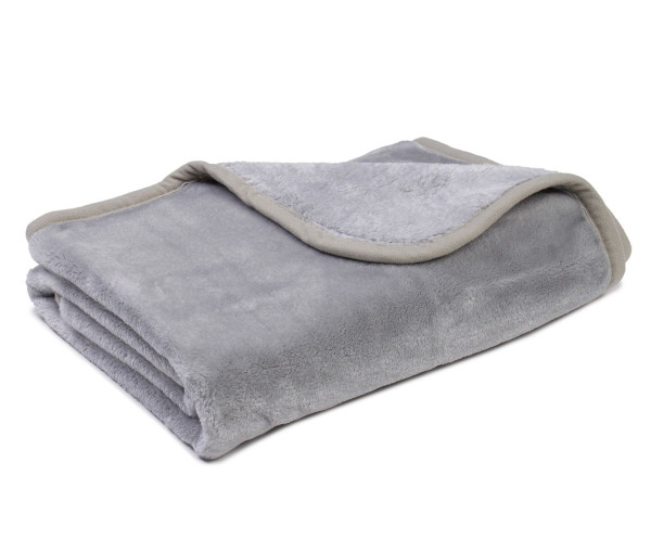 Decke PREMIUM CASHMERE silber in silberfarben aus Polyester