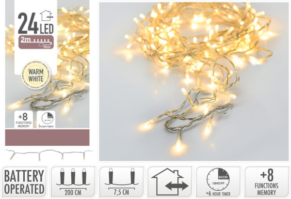 Lichterkette LED in transparent aus Kunststoff