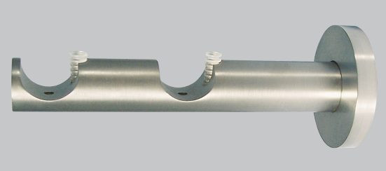 Doppelträger verchromt in silberfarben aus Metall