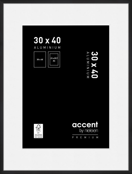 Bilderrahmen ACCENT PREMIUM in schwarz aus Aluminium