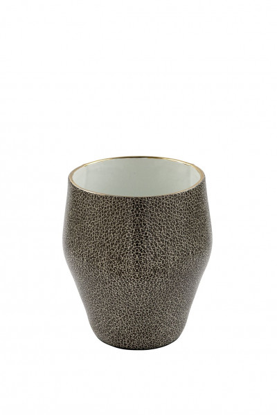 Vase FAVORA in schwarz aus Porzellan