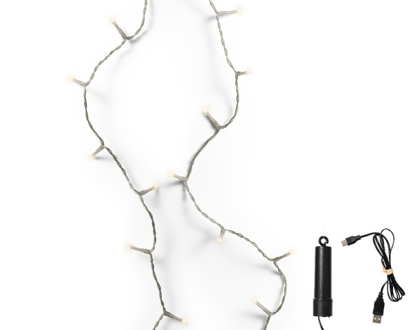 Lichterkette LED TWINKLE in transparent aus Materialmix