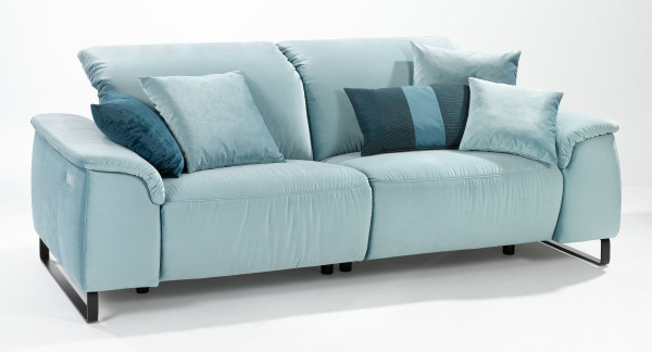 Sofa 2 Sitzer MONDO ATLA in schwarz aus Stoff