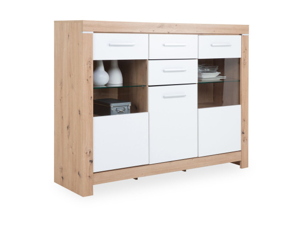 Highboard ALANDA in weiß aus Dekor