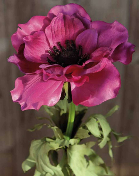 Kunstblume ANEMONE in violett aus Kunststoff