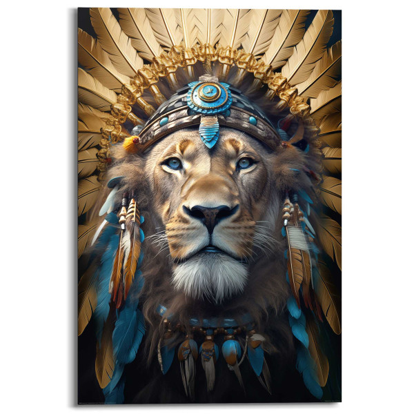 Bild ORNAMENT LION in mehrfarbig