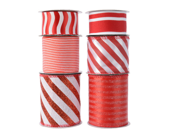 Geschenkband X-MAS in mehrfarbig aus Materialmix