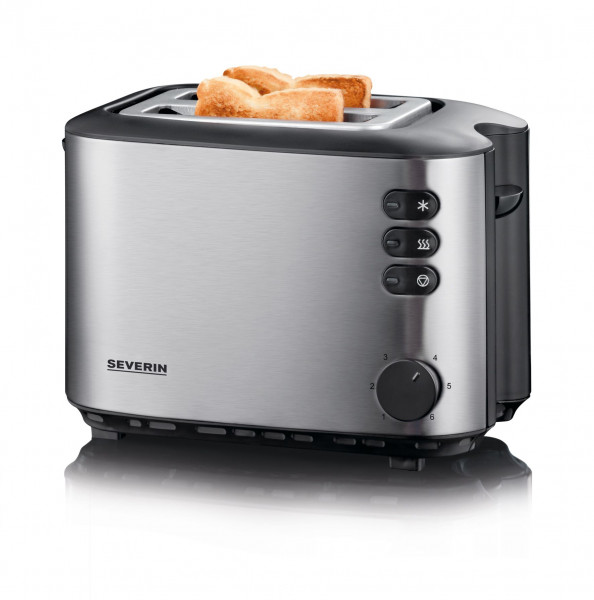 Toaster AT2514 in silberfarben aus Edelstahl