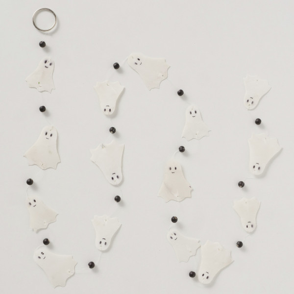Girlande Capiz GHOSTIE in weiß aus Materialmix