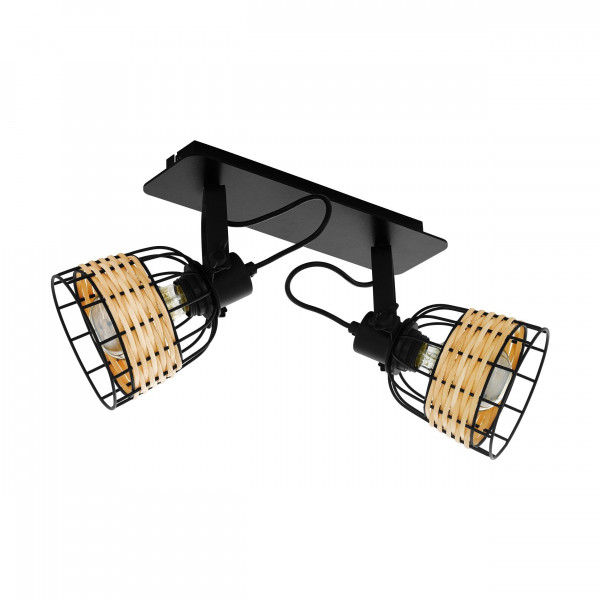 Wand-/Deckenspot ANWICK 1 in schwarz aus Metall