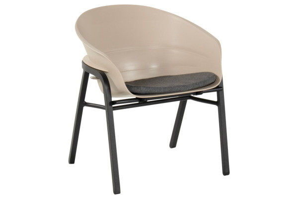 Gartenstuhl TUBB in taupe aus Kunststoff