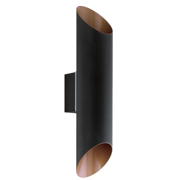 Wandleuchte AGOLADA in schwarz aus Stahl