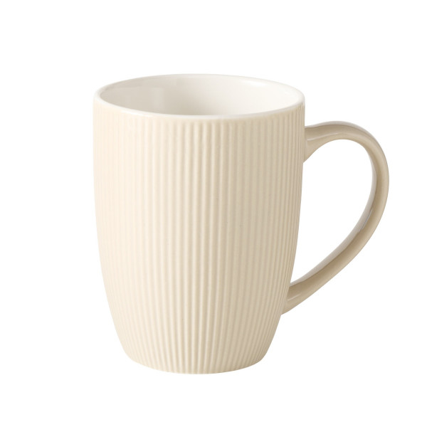 Kaffeebecher RANURA beige in beige aus Bone China