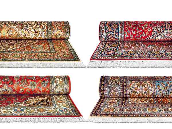 Teppich KASHMIR in mehrfarbig aus Seide