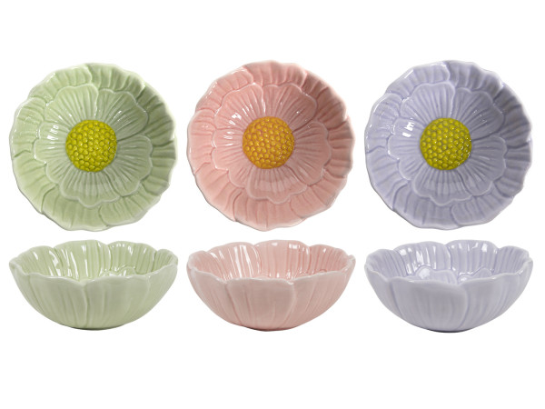 Müslischale FLOWER in mehrfarbig aus Keramik